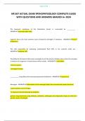 NR 507 ACTUAL EXAM PATHOPHYSIOLOGY COMPLETE GUIDE WITH QUESTIONS AND ANSWERS GRADED A&plus; 2024
