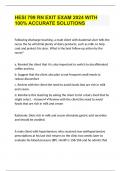 HESI 799 RN EXIT EXAM 2024 WITH 100&percnt; ACCURATE SOLUTIONS