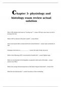 chapter 3- physiology and histology exam review actual solution