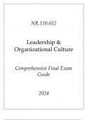 &lpar;JHU&rpar; NR&period;210&period;652 Leadership & Organizational Culture Comprehensive Final Exam Guide 2024