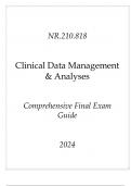 &lpar;JHU&rpar; NR&period;210&period;818 Clinical Data Management & Analyses Comprehensive Final Exam Guide 2024&period;