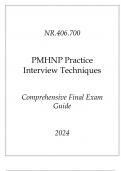 &lpar;JHU&rpar; NR&period;406&period;700 PMHNP Practice Interview Techniques Comprehensive Final Exam Guide