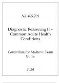&lpar;JHU&rpar; NR&period;405&period;701 Diagnostic Reasoning II - Common Acute Health Conditions Comprehensive Midterm Exam
