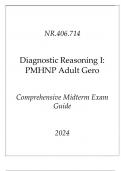 &lpar;JHU&rpar; NR&period;406&period;714 Diagnostic Reasoning I &lpar; PMHNP Adult Gero&rpar; Comprehensive Midterm Exam Guide
