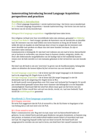 Bundel samenvattingen &lpar;NL&rpar; - Introducing Second Language Acquisition