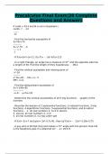 Precalculus Final Exam&vert;38 Complete Questions and Answers