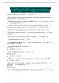 Precalculus Exams