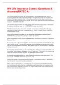 WV Life Insurance Correct Questions & Answers&lpar;RATED A&rpar;