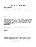 section 2 role of air cabin crew