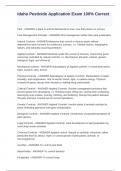 Idaho Pesticide Application Exam 100&percnt; Correct