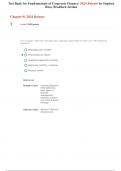 Test Bank for Fundamentals of Corporate Finance&comma; 13th Edition 2024 Release by Stephen Ross&comma; Jordan &vert; Chapter 1 - 10
