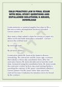 CSLB PRACTICE LAW B FINAL EXAM  WITH REAL STUDY QUESTIONS AND  EXPALAINED SOLUTIONS&sol;A GRADE&comma;  DOWNLOAD