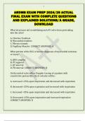 ARDMS EXAM PREP 2024&sol;25 ACTUAL  FINAL EXAM WITH COMPLETE QUESTIONS  AND EXPLAINED SOLUTIONS&sol;A GRADE&comma;  DOWNLOAD 