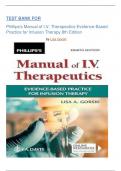 Test Bank - Phillips&rsquo;s Manual of I&period;V&period; Therapeutics&semi; Evidence-Based Practice for Infusion Therapy 8th Edition &lpar;Lisa Gorski &comma; 2024&rpar; &comma;Latest Edition&vert;&vert; All Chapters 