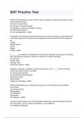 BAT Practice Test questions and answers rated A&plus; 2024&sol;2025