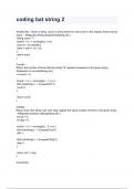 coding bat string 2  questions and answers rated A&plus; 2024&sol;2025
