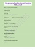 FFA Agronomy Test&semi; Questions and Answers  100&percnt; Solved 