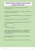 Agronomy Exam 3 Review&semi; Questions and  Answers 100&percnt; Solved 
