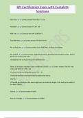 BPI Certification Exam with Complete  Solutions 