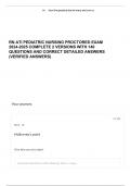 RN ATI PEDIATRIC NURSING PROCTORED EXAM 2024-2025 COMPLETE 2 VERSIONS WITH 140 QUESTIONS AND CORRECT DETAILED ANSWERS &lpar;VERIFIED ANSWERS&rpar;