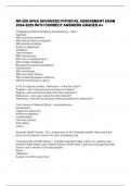 NR 509 APEA ADVANCED PHYSICAL ASSESSMENT EXAM 2024-2025 WITH CORRECT ANSWERS GRADED A&plus;