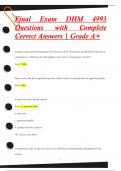 DHM 4993 exam  Questions with Complete Correct Answers &vert; Grade A&plus;
