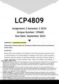 LCP4809 Assignment 2 &lpar;ANSWERS&rpar; Semester 2 2024 - DISTINCTION GUARANTEED