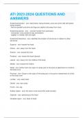 ATI 2023-2024 QUESTIONS AND ANSWERS