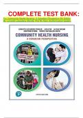COMPLETE TEST BANK&colon; For Community Health Nursing&colon; A Canadian Perspective 5th Edition By Lynnette Leeseberg Stamler Phd Rn Faan &lpar;Author&rpar;Latest Update