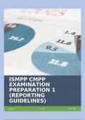 ISMPP CMPP EXAMINATION PREPARATION 1 &lpar;REPORTING GUIDELINES&rpar;