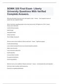 SOWK 325 Final Exam  Liberty University Questions With Verified Complete Answers&period;