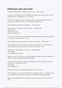 Petsmart pet care test  Questions and Answers 100&percnt; Correct