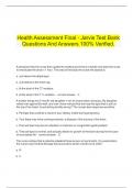  Health Assessment Final - Jarvis Test Bank Questions And Answers 100&percnt; Verified&period;
