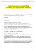  Health Assessment Final JARVIS Questions And Answers Well Illustrated&period;