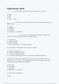 Agronomy Test Questions and Answers 100&percnt; Accurate