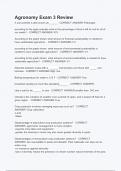 Agronomy Exam 3 Review Questions and Answers 100&percnt; Accurate
