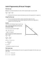 Unit 8 Trigonometry Of Acute Triangles