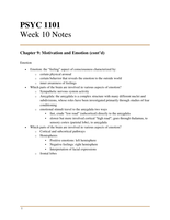 PSYC1101 Week 10 Notes