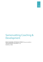 Samenvatting 2 boeken Coaching & Ontwikkeling