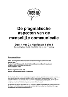 De pragmatische aspecten van de menselijke communicatie H5tm7