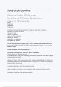 ASWB LCSW Exam Prep Questions and Answers &lpar;2024&sol;2025&rpar; &lpar;Verified Answers&rpar; with Complete Solution 