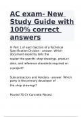 AC exam- New Study Guide with 100- correct answers