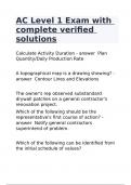 AC Level 1 Exam with complete verified solutions&period;