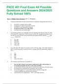 FNCE 401 Final Exam All Possible Questions and Answers 2024&sol;2025 Fully Solved 100&percnt;&semi;Athabasca University