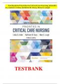 Test Bank for Priorities in Critical Care Nursing&comma; 9th Edition&comma; Linda D&period; Urden&comma; Kathleen M&period; Stacy&comma; Mary E&period; Lough