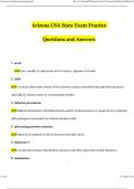 Arizona CNA State Exam Practice 100&percnt; Complete Updated Correctly Graded