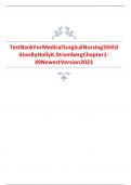       Test Bank For Medical Surgical Nursing 5th Edition By Holly K&period; Stromberg Chapter 1-49 Newest Version 2023 