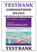 Test Bank for Gordis Epidemiology 6th Edition by David D Celentano&comma; A&plus; guide