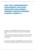 CBIS TEST COMPREHENSIVE EXAM NEWEST 2024 EXAM QUESTIONS AND CORRECT ANSWERS VERIFIED ANSWERS ALREADY GRADED A&plus;