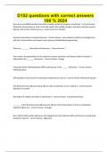 D152 questions with correct answers  100 &percnt; 2024